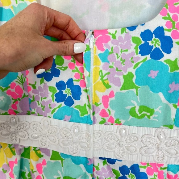 Lilly Pulitzer Serena Dress in Spring Fling sz 2 Multicolor Floral Sheath Mini - Picture 6 of 10